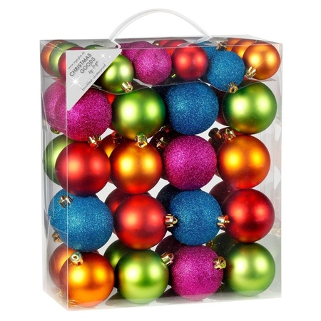Gekleurde kerstballen pakket 147-delig voor 180 cm boom