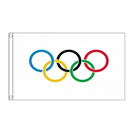 5x Olympische spelen vlaggen