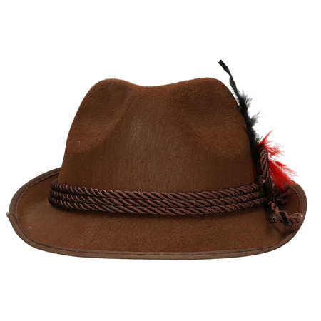 6 Brown Tyrolean hats