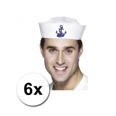6 Sailor Hats with anchor