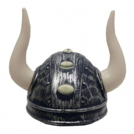 Viking helmen met twee hoorns 6 st