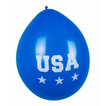 6x USA themafeest ballonnen 25 cm Amerika versiering