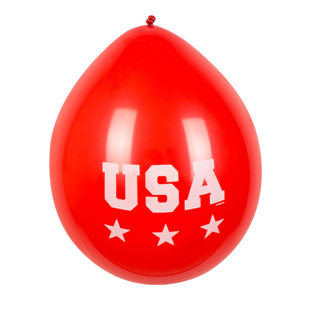 6x USA themafeest ballonnen 25 cm Amerika versiering