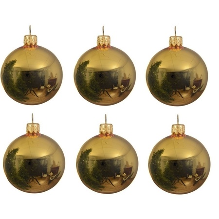 Gouden Kerstversiering Kerstballen 24-delig 6 cm