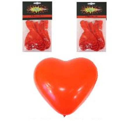 Rode harten ballonnetjes 18 stuks met ballonnenpomp