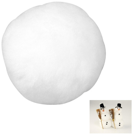 6x Kunst sneeuwballen/sneeuwbollen van acryl 7,5 cm