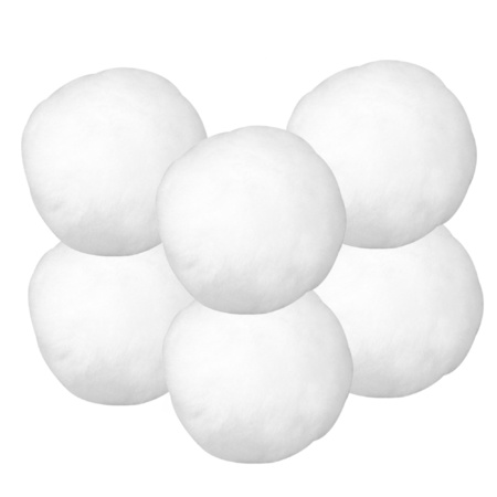 6x Kunst sneeuwballen/sneeuwbollen van acryl 7,5 cm
