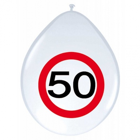 50 jaar verjaardag versiering set basic stopbord