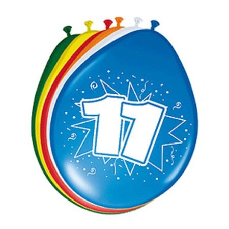 Folat Party 11e jaar verjaardag feestversiering set - Ballonnen en slingers