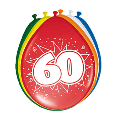 60 jaar verjaardag versiering pakket slinger/ballonnen/folie letters