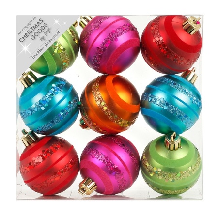 Gekleurde kerstballen pakket 147-delig voor 180 cm boom