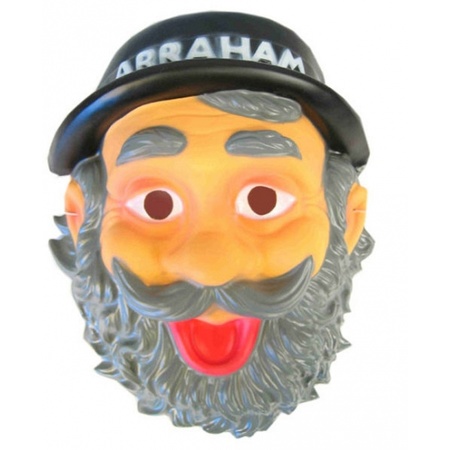 Plastic abraham masker met hoedje