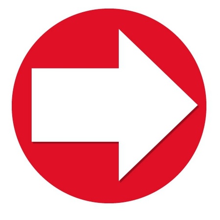 Bewegwijzering stickers rood met P symbool 4 st