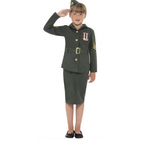 Groen soldaten uniform voor meisjes