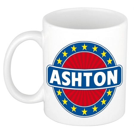 Voornaam Ashton koffie/thee mok of beker