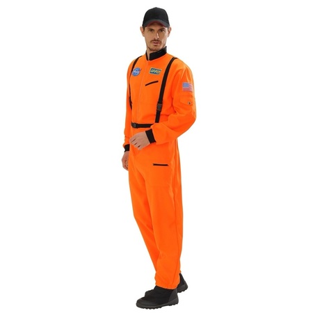 Ruimtevaart kostuum oranje voor heren