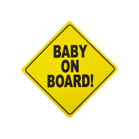 Veilig autorijden bord baby on board 12 cm