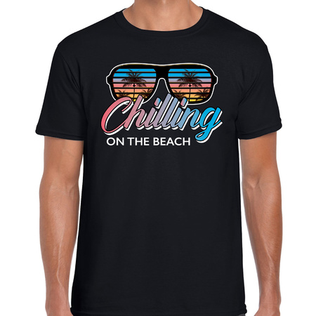 Prestatie onenigheid Bedenken Chilling on the beach shirt beach party outfit / kleding zwart voor heren |  Fun en Feest
