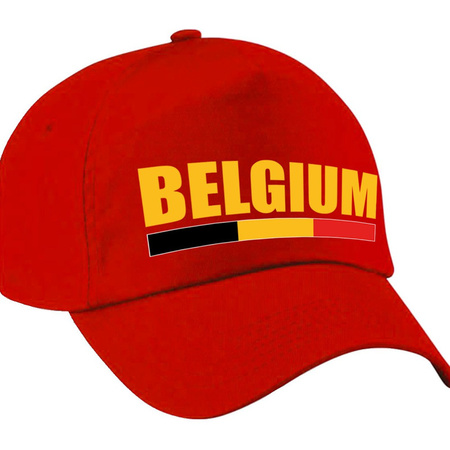 Belgium / Belgie landen pet rood voor dames en heren