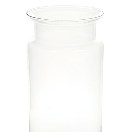Flesvormige bloemenvaas glas 30cm