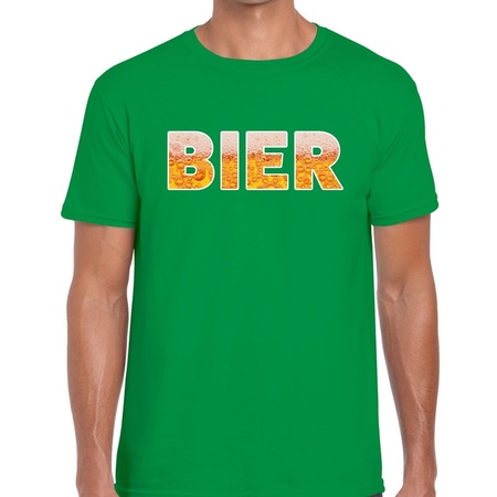 Bier fun t-shirt groen voor heren