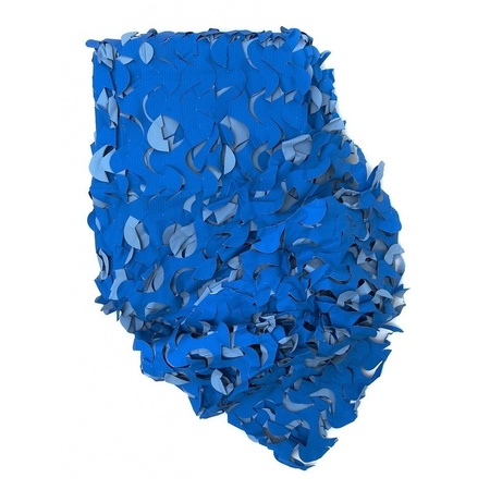 Blauw net met leger print 3 x 2,4 m