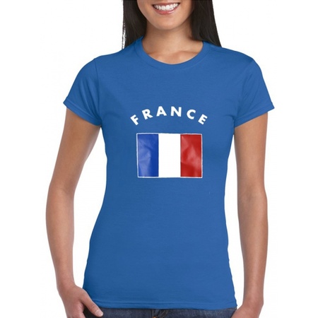 Dames t-shirt met de Franse vlag