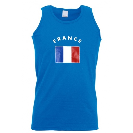 Blue mens singlet flag France 