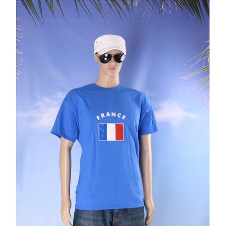 Heren t-shirt met de Franse vlag
