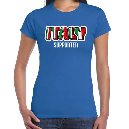 Blauw fan shirt / kleding Italy supporter EK/ WK voor dames
