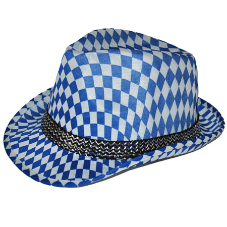 Blue/white Bayern hat dress up accessory for adults