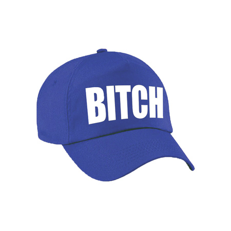 Verkleed Bitch pet / cap blauw voor dames en heren