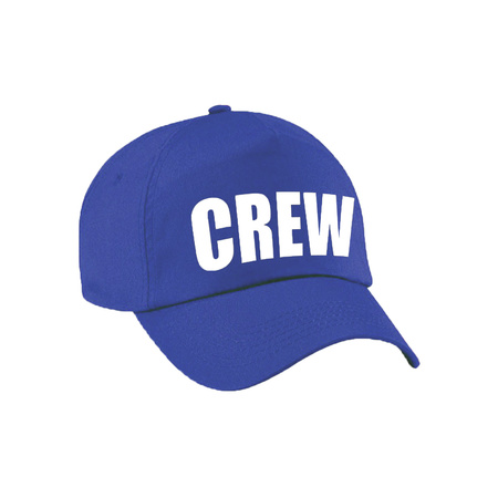 Verkleed crew pet / cap blauw voor dames en heren