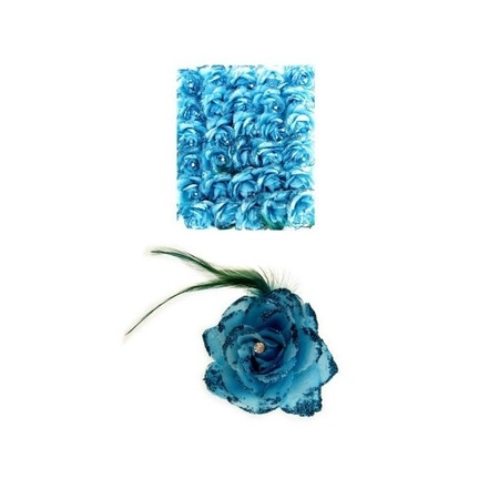 Haarspeld blauwe bloem