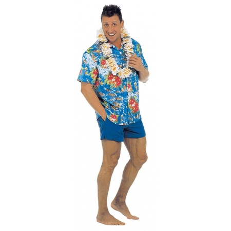 Blauw Hawaii overhemd voor heren
