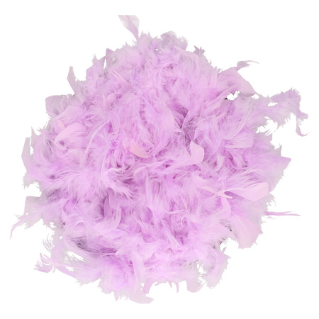 Verkleed boa pastel lila paars 180 cm