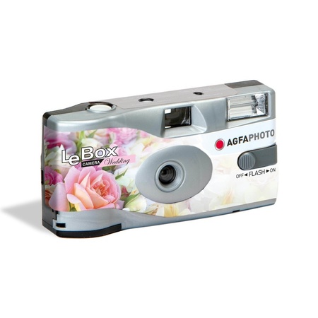 Wegwerp camera/fototoestel met flits voor 27 kleurenfotos voor bruiloft/huwelijk