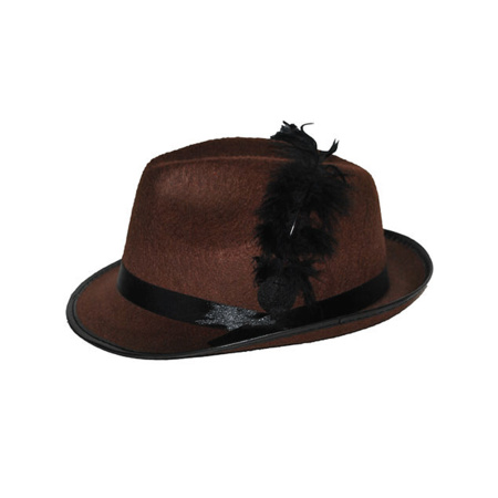 Bruine/zwarte bierfeest/oktoberfest verkleed hoedje voor dames/heren