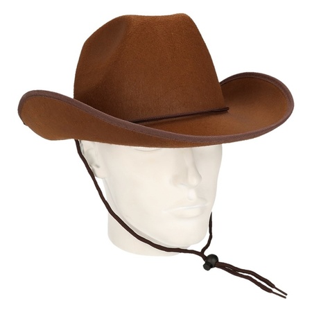 Bruine cowboyhoed Rodeo Wilde Westen verkleedaccessoire