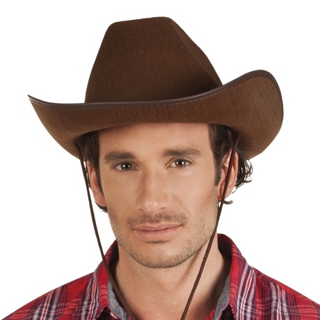 Bruine cowboyhoed Rodeo Wilde Westen verkleedaccessoire
