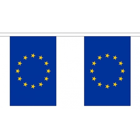Stoffen vlaggenlijn Europa 3 meter
