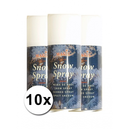 10 Sneeuwspray spuitbussen 150 ml