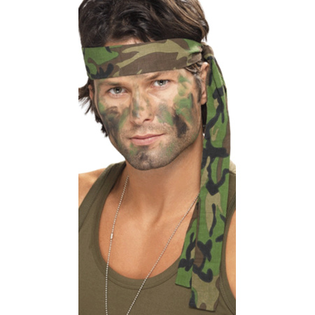 Rambo hoofdband met legerprint