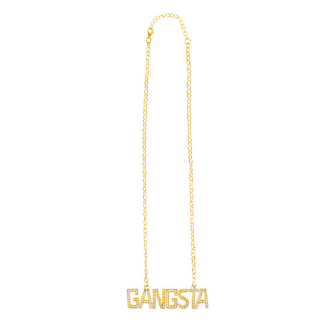 Boland Carnaval/verkleed accessoires Gangster sieraden - schakel ketting - goud - kunststof