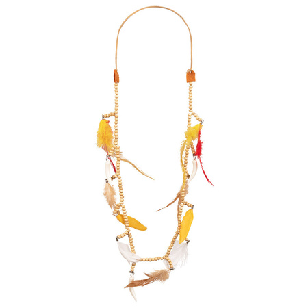 Boland Carnaval/verkleed accessoires Indianen sieraden - kralen/tanden kettingen - kunststof