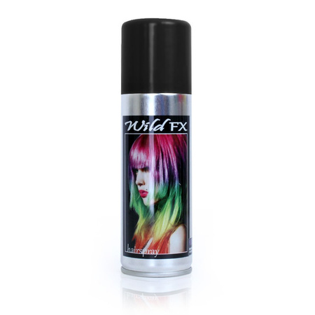 Set of 2x colors hairspray paint 125 ml - Black and White