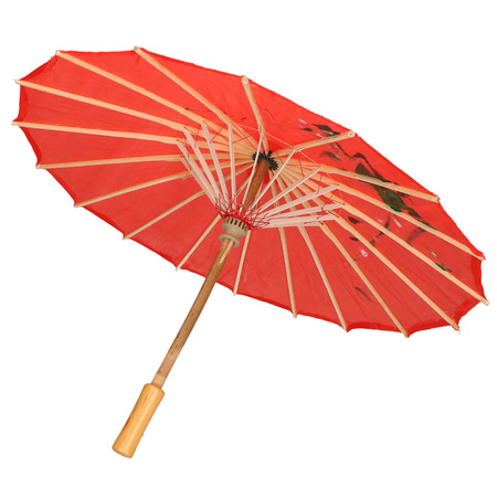 Decoratie parasol China rood 80 cm