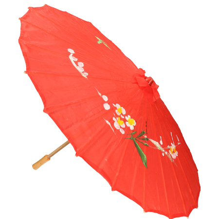 Decoratie parasol China rood 80 cm