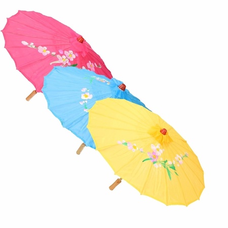 Decoratie parasol China wit 80 cm