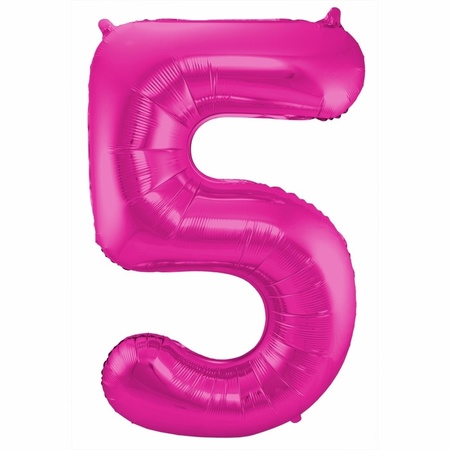 Cijfer ballonnen opblaas - Verjaardag versiering 50 jaar - 85 cm roze